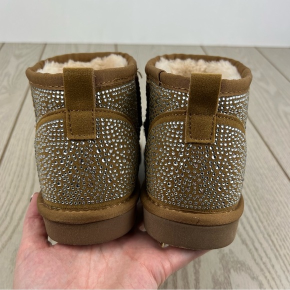 I.N.C. International Concepts Ariee Mini Cold Weather Booties 8M Tan Bling $60 - Picture 6 of 8